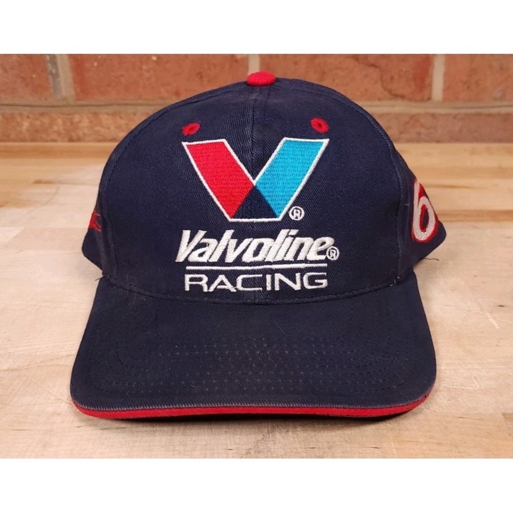 #6 Mark Martin Valvoline Checkered Flag‎ NASCAR Racing Corduroy Strapback Hat